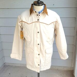 SCHAEFER Outfitter Polar Drifter Natural Cream L Womens Cotton Canvas Jacket NEW